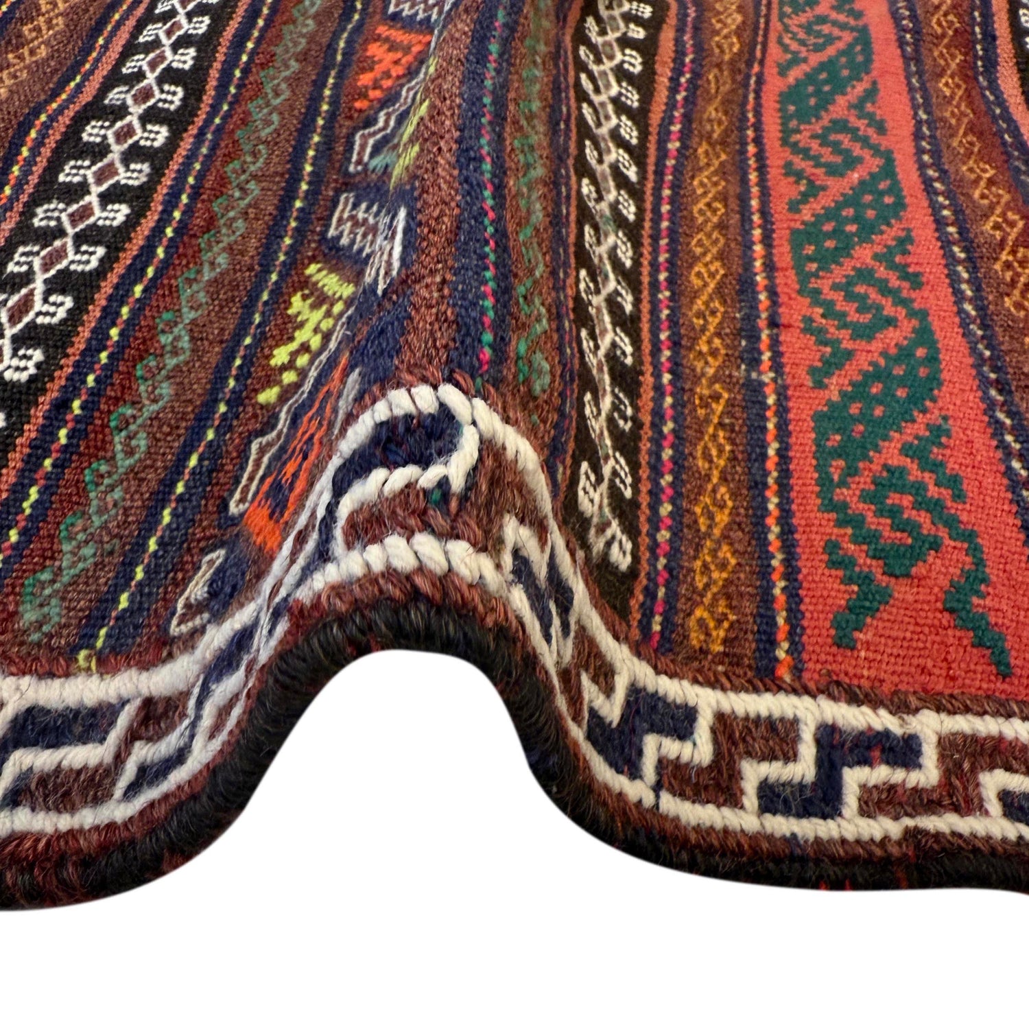 Afghan Laghari Kilim 4' 6" x 7' 8" ft / 138 x 234 cm - No. R19375