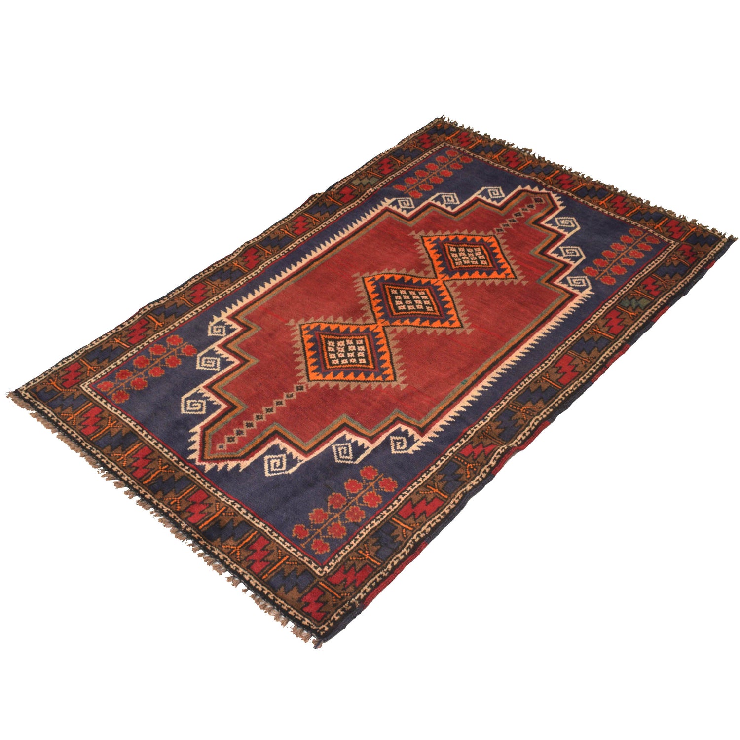 Handmade Balochi Carpet 2' 10" x 4' 6" ft / 86 x 138 cm - No. R19378
