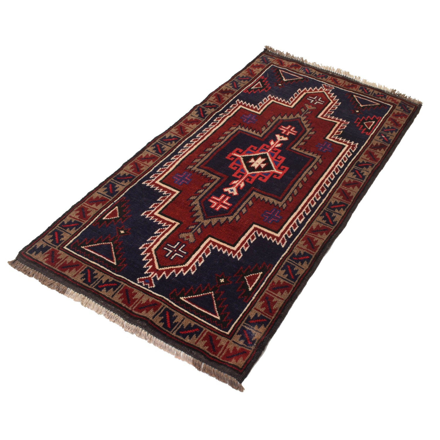 Handmade Balochi Carpet 2' 7" x 4' 9" ft / 80 x 145 cm - No. R19389