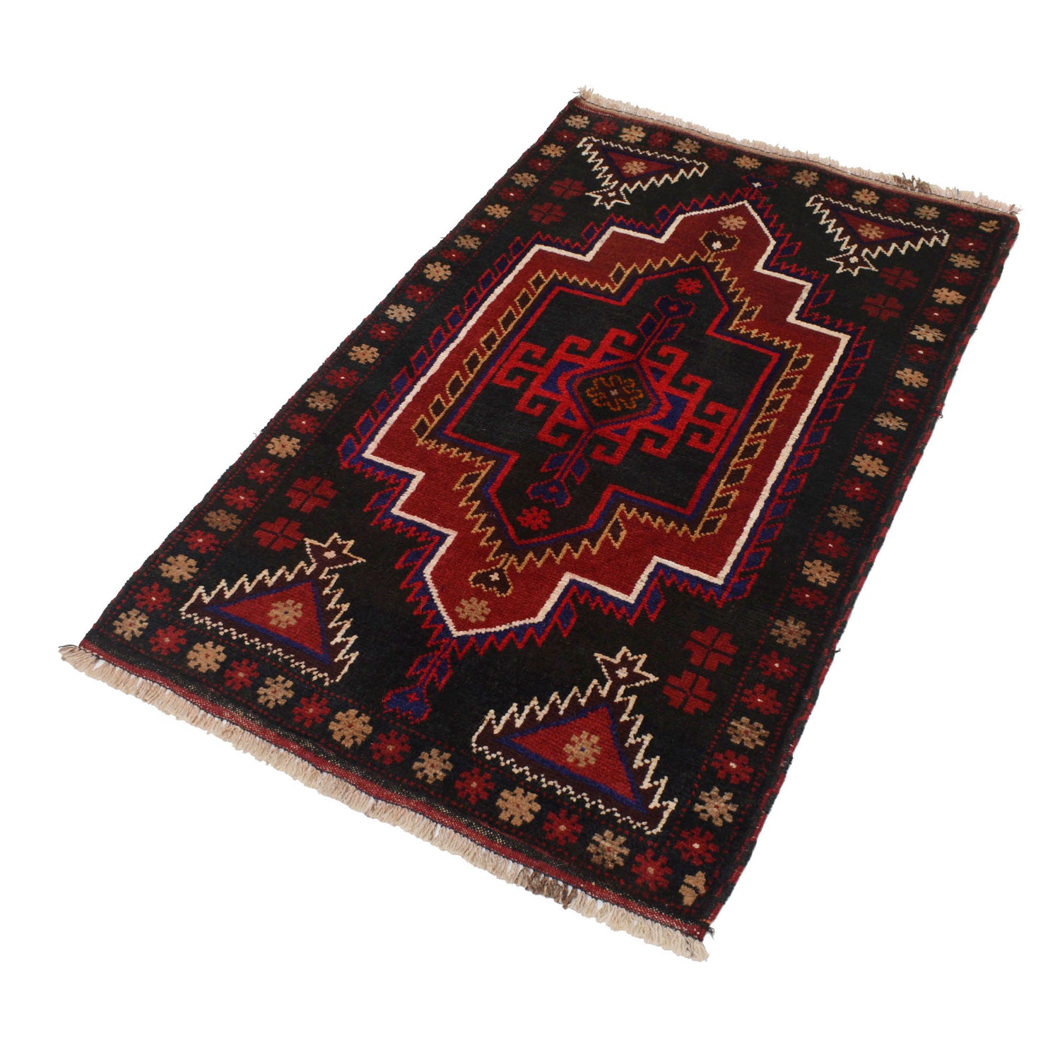 Handmade Balochi Carpet 2' 9" x 4' 5" ft / 85 x 134 cm - No. R19406