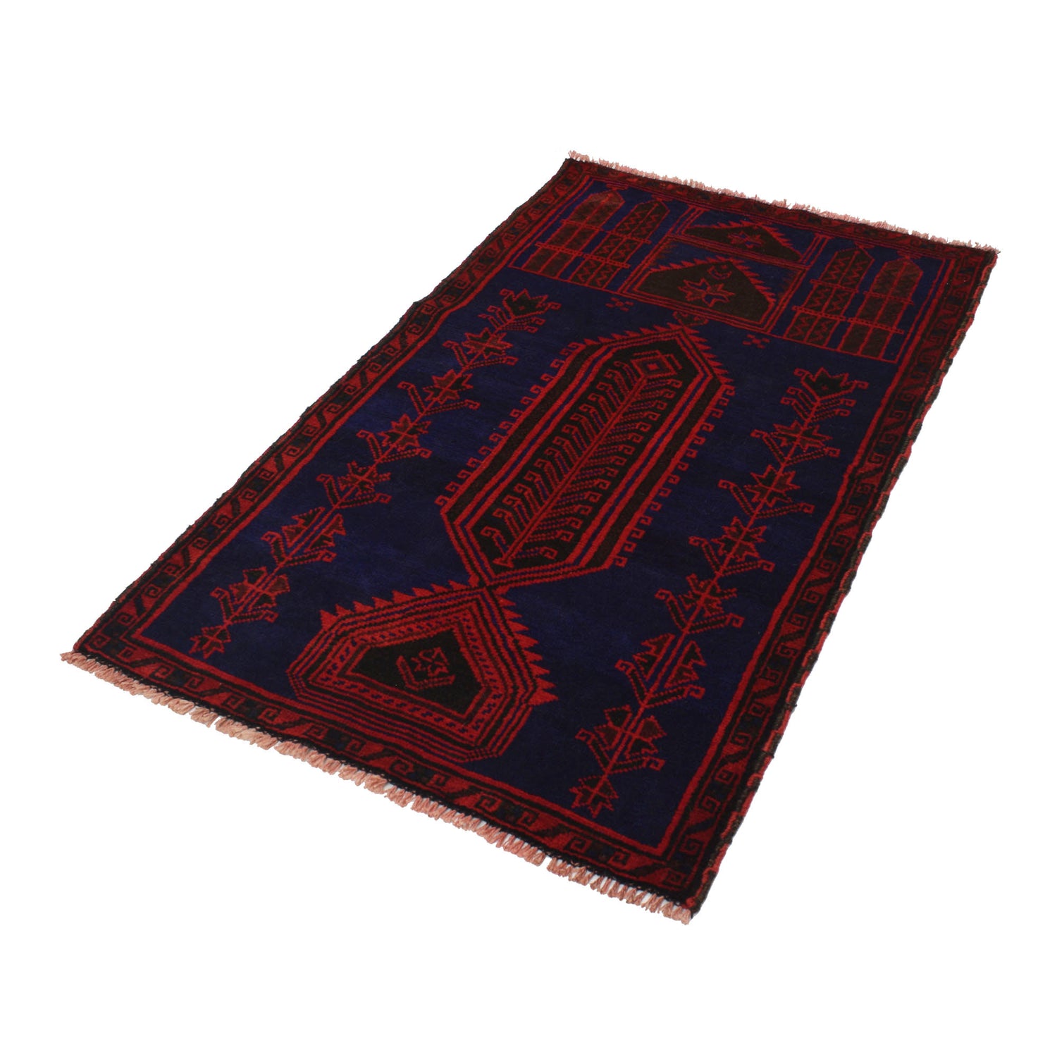 Small Prayer Carpet 3' 1" x 4' 10 ft / 93 x 147 cm - R19407