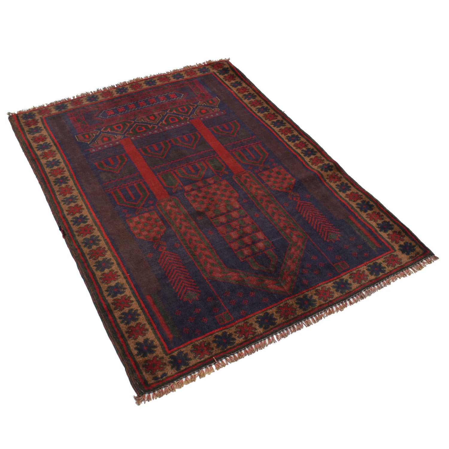 Small Prayer Carpet 3' 3" x 4' 4 ft / 100 x 132 cm - R19408