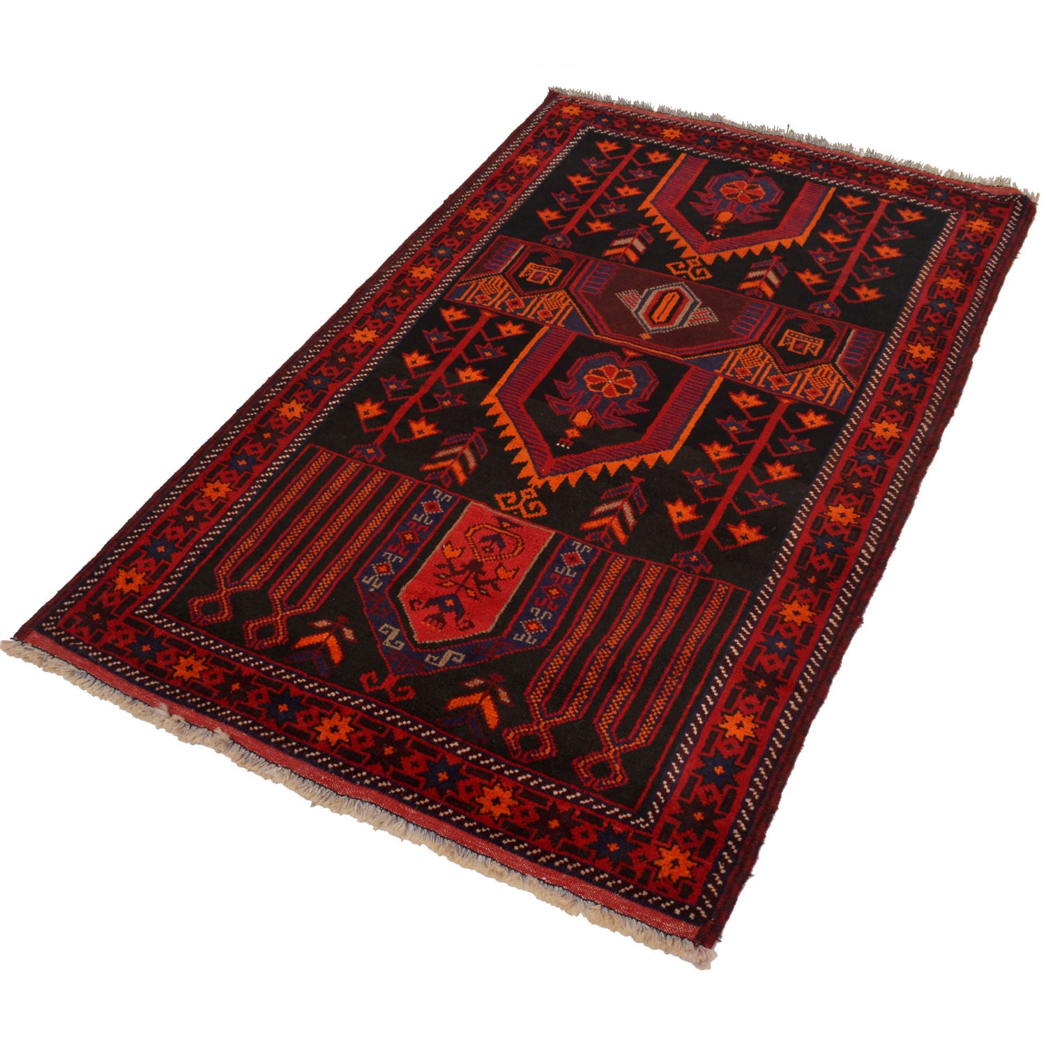 Small Prayer Carpet 3' 3" x 5' 3" ft / 99 x 161 cm - R19563