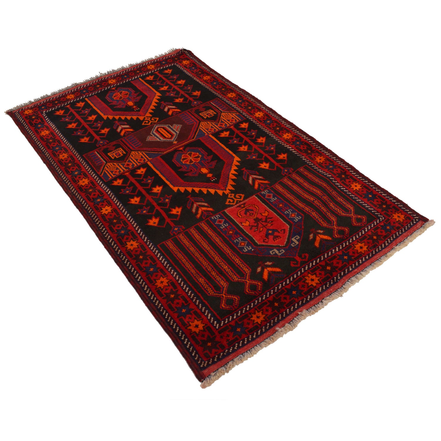 Small Prayer Carpet 3' 3" x 5' 3" ft / 99 x 161 cm - R19563