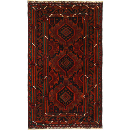 Traditional Baloch Rug 3' 10" x 6' 8" ft / 118 x 204 cm - No. R19672