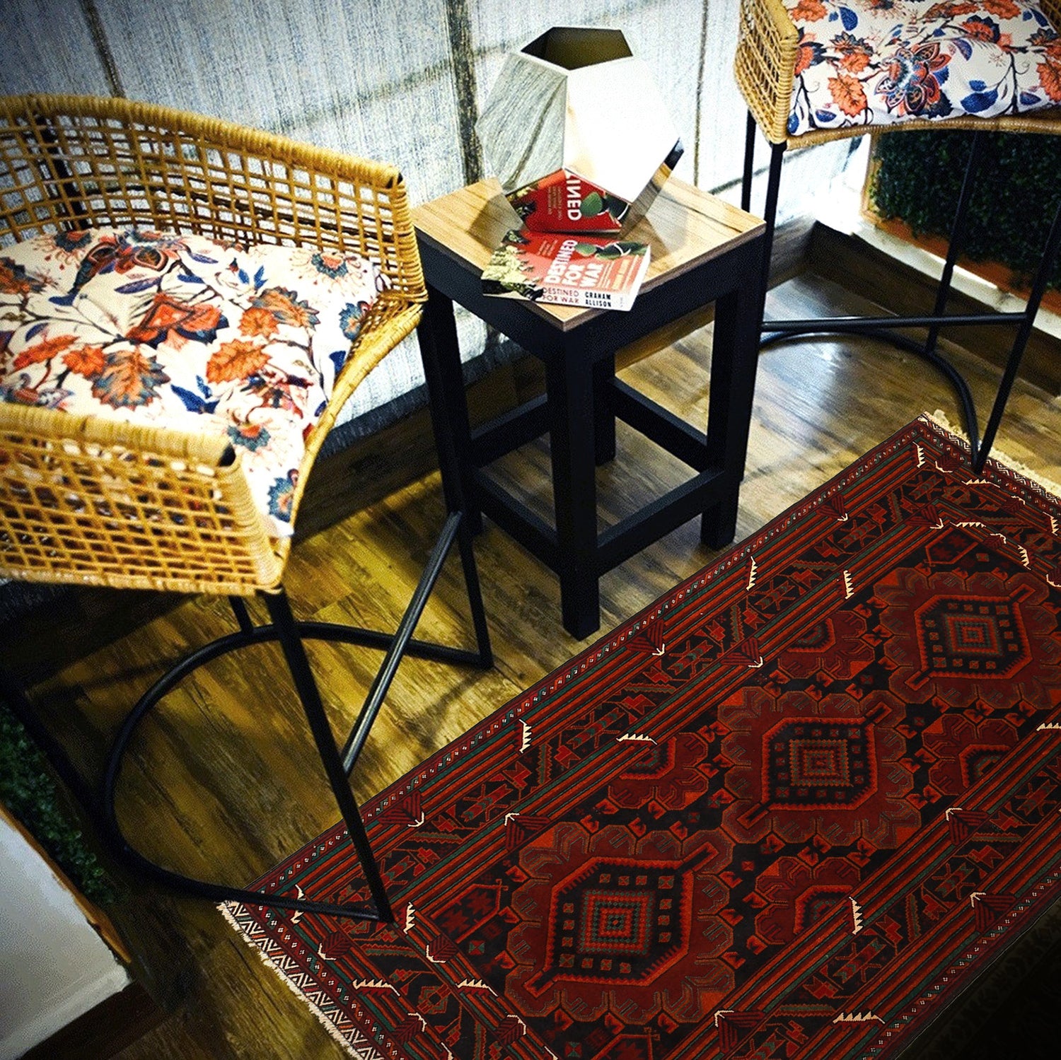 Traditional Baloch Rug 3' 10" x 6' 8" ft / 118 x 204 cm - No. R19672