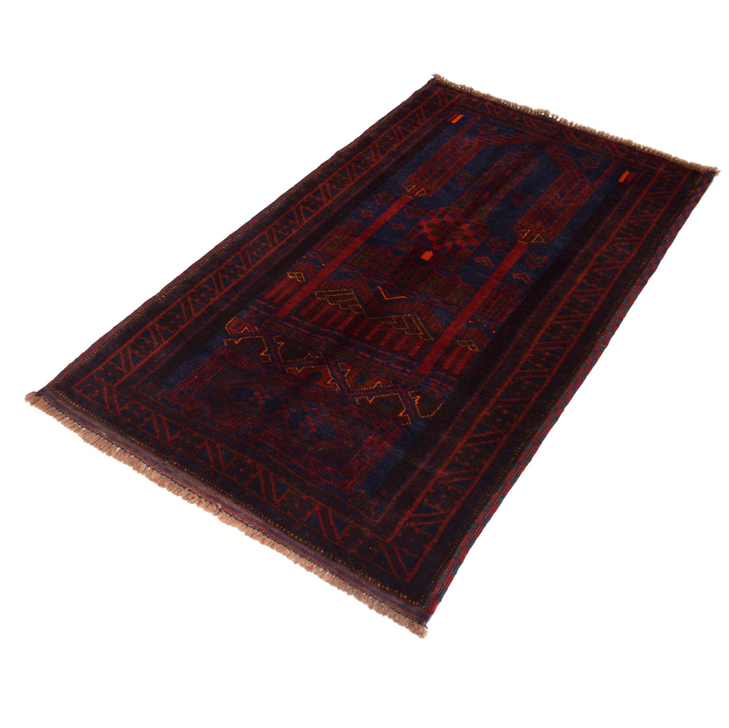 Small Prayer Carpet 3' 0" x 4' 10" ft / 92 x 147 cm - R19718