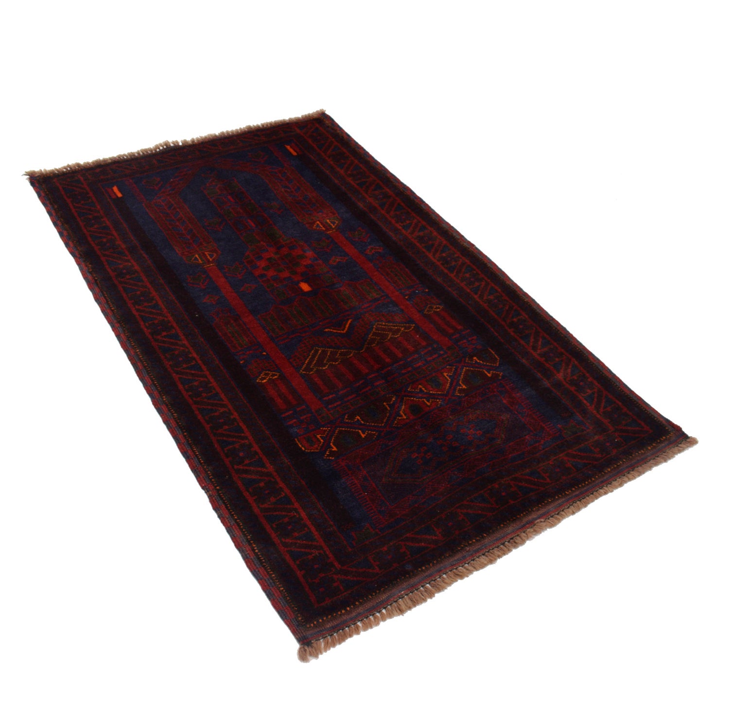 Small Prayer Carpet 3' 0" x 4' 10" ft / 92 x 147 cm - R19718