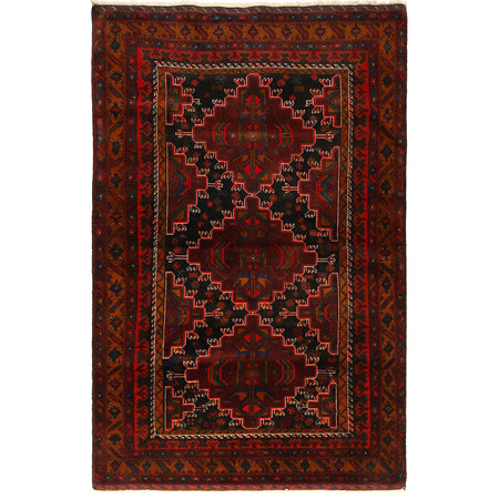 Traditional Baloch Rug 4' 2" x 6' 7" ft / 127 x 200 cm - No. R19733