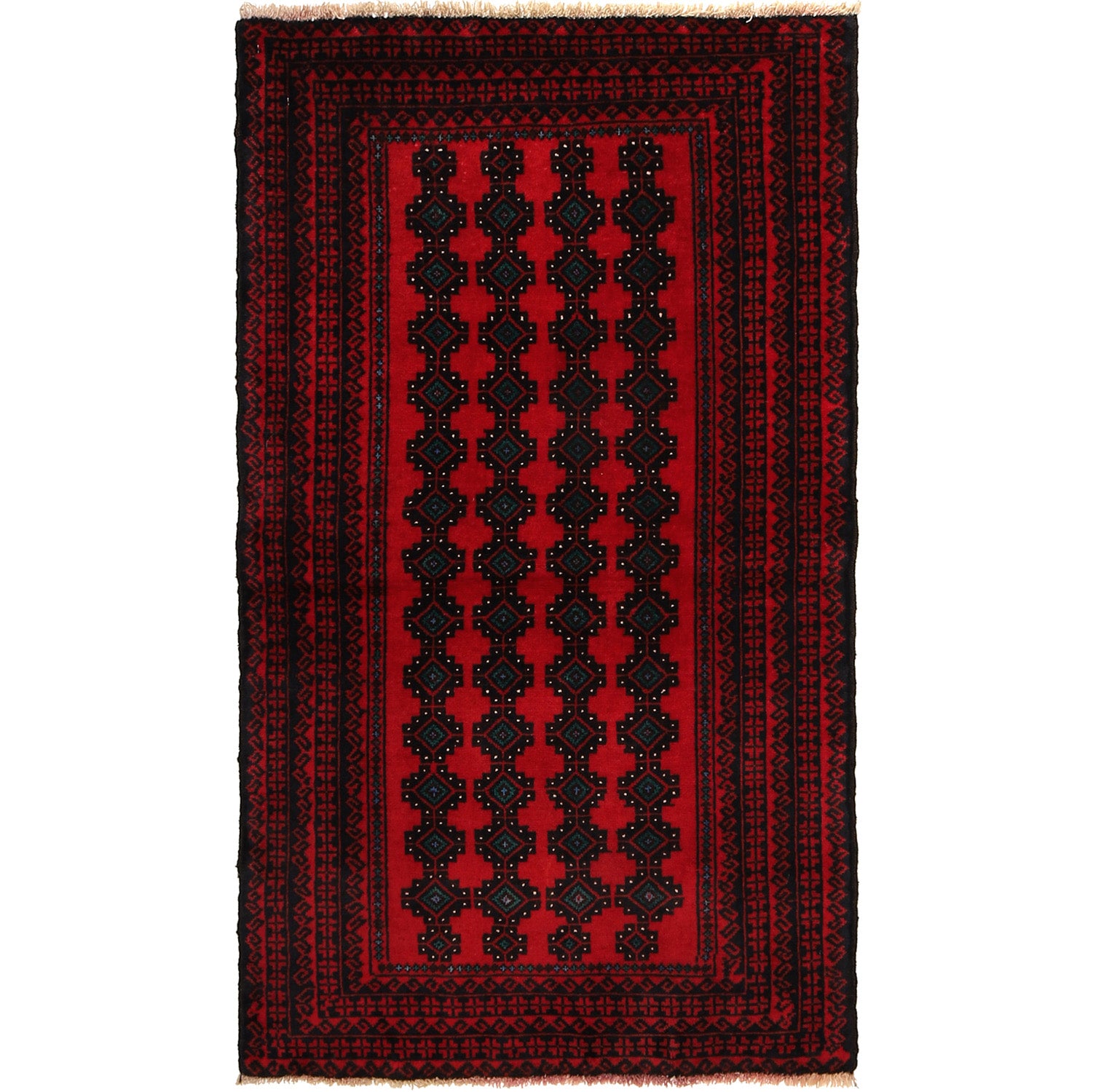 Red Baluchi Rug 2' 8" x 4' 9" ft / 82 x 144 cm - No. R19740