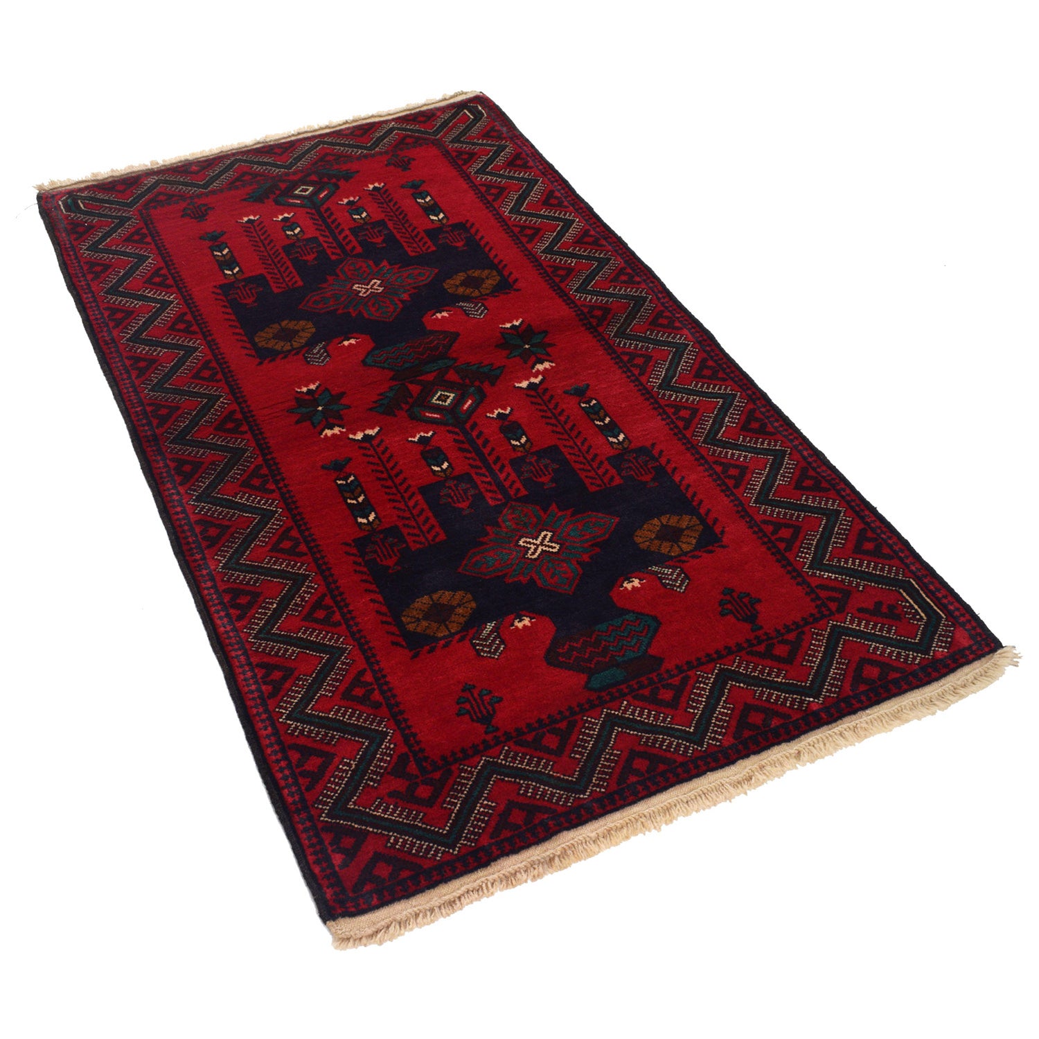 Red Baluchi Rug 2' 10" x 4' 10" ft / 86 x 148 cm - No. R19760