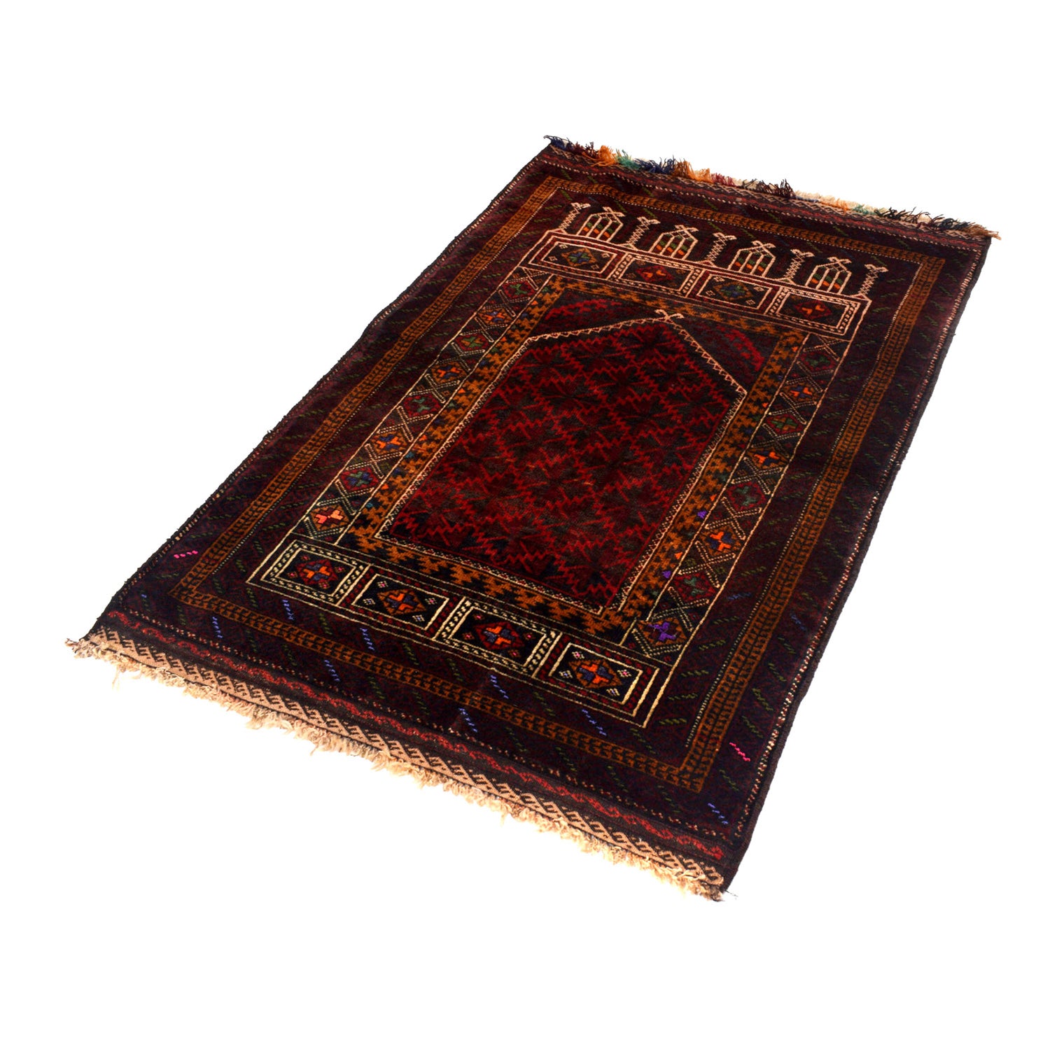 Hand Knotted Prayer Rug 3' 1" x 4' 7" ft / 94 x 140 cm - R19762