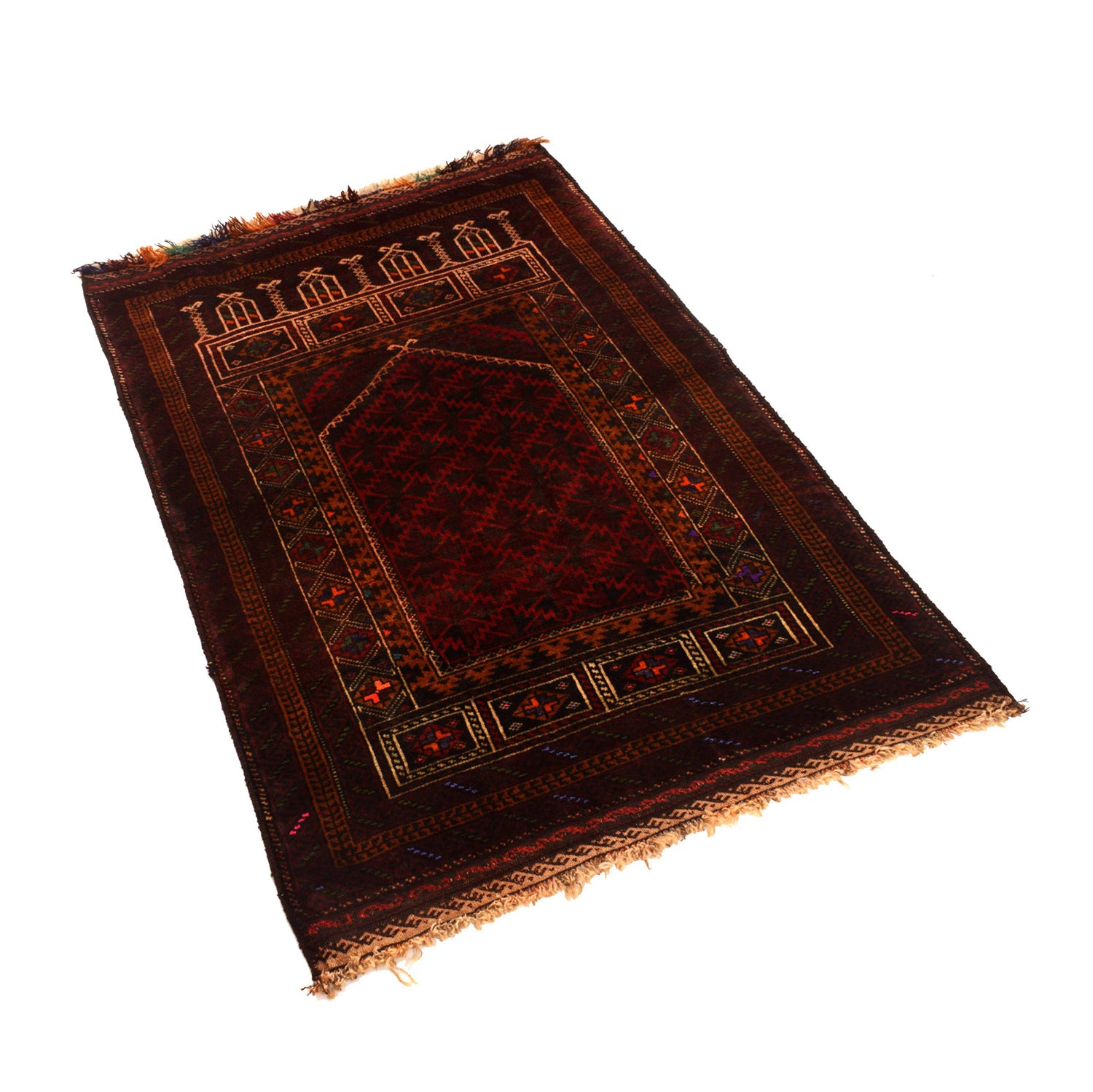 Hand Knotted Prayer Rug 3' 1" x 4' 7" ft / 94 x 140 cm - R19762