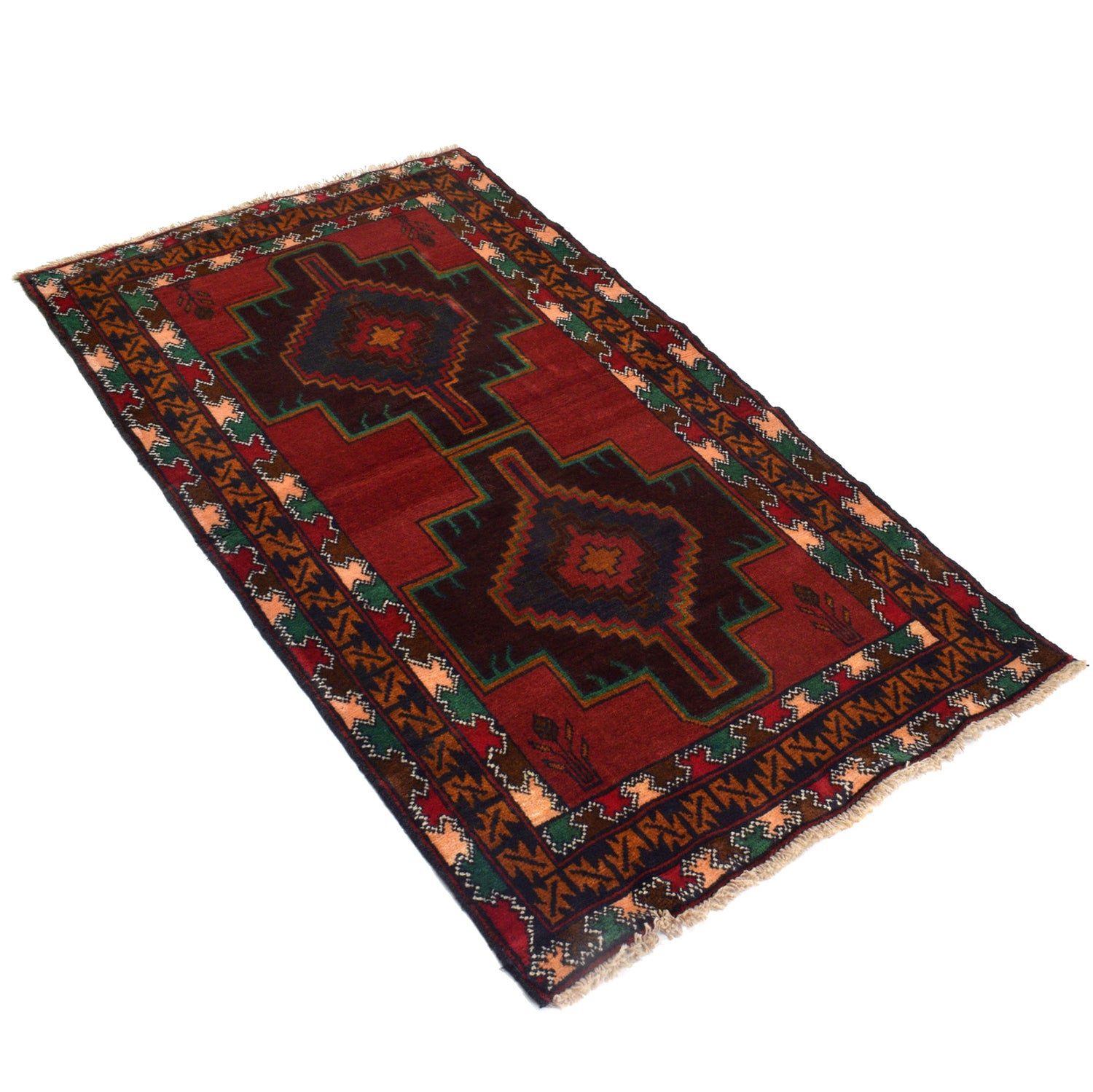 Handmade Baluchi Rug 2' 10" x 5' 4" ft / 87 x 162 cm - No. R19781