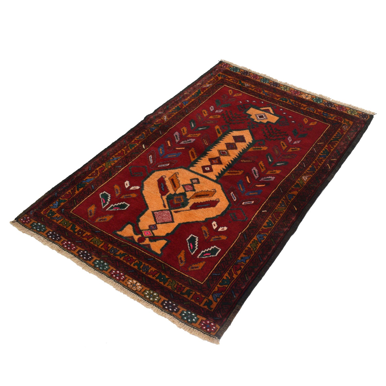Baluch Small Size Rug 2' 9" x 4' 0" ft / 83 x 122 cm - No. R19782