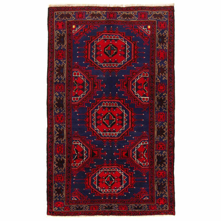 Tribal Baloch Rug 3' 11" x 6' 4" ft / 119 x 194 cm - No. R19935