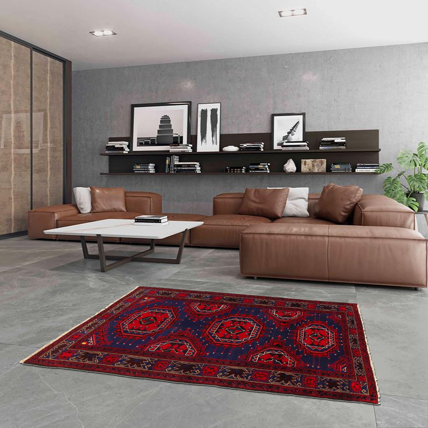 Tribal Baloch Rug 3' 11" x 6' 4" ft / 119 x 194 cm - No. R19935