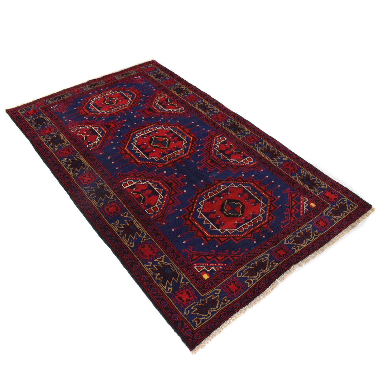 Tribal Baloch Rug 3' 11" x 6' 4" ft / 119 x 194 cm - No. R19935