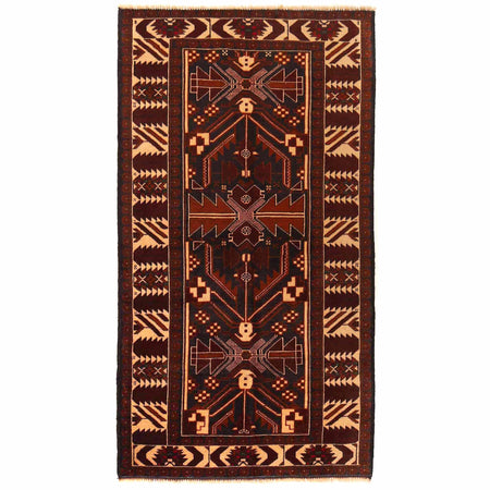 Tribal Baloch Rug 3' 5" x 6' 4" ft / 104 x 194 cm - No. R19939
