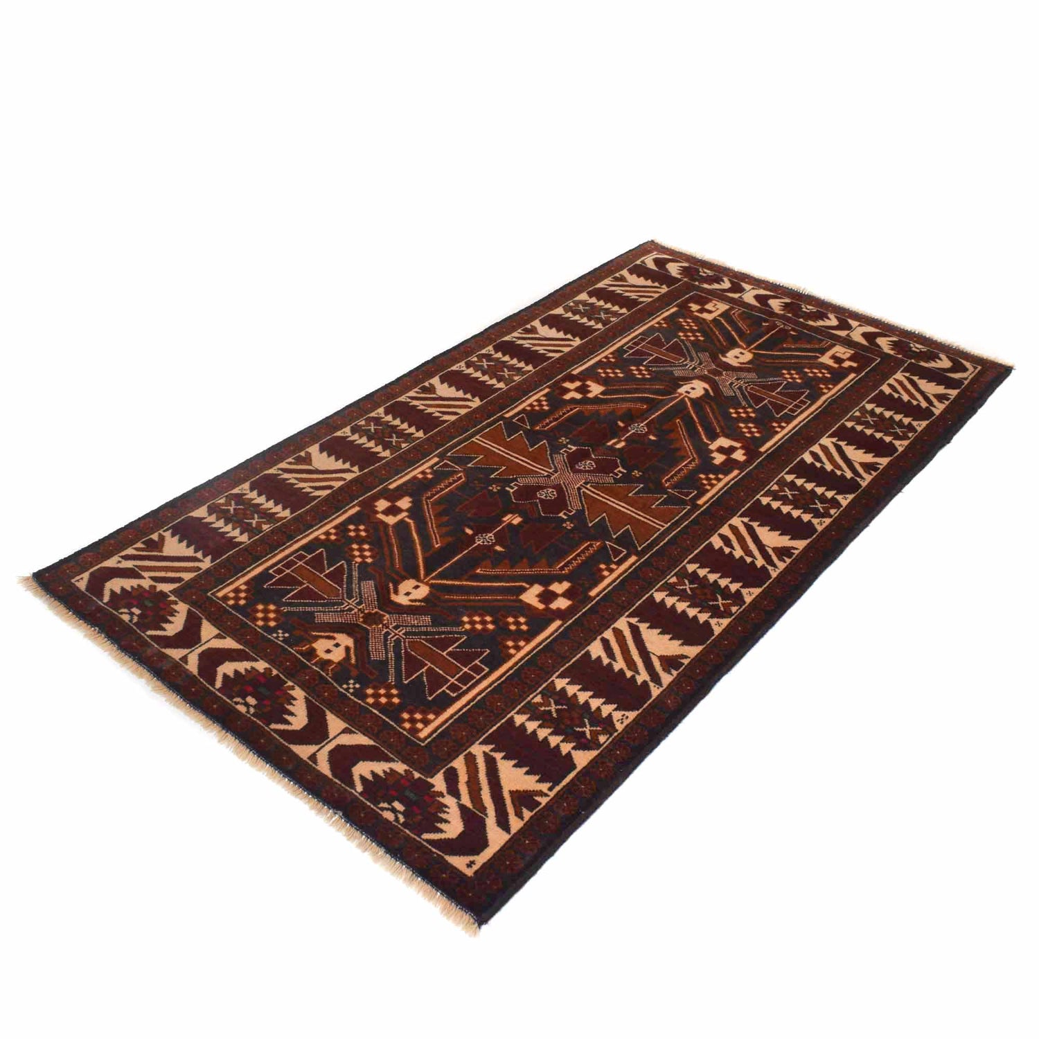 Tribal Baloch Rug 3' 5" x 6' 4" ft / 104 x 194 cm - No. R19939