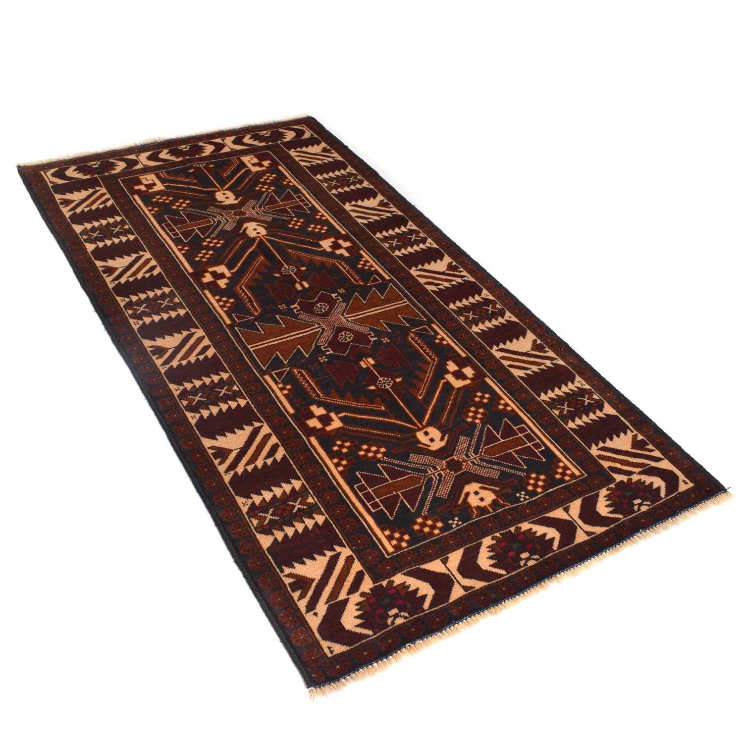 Tribal Baloch Rug 3' 5" x 6' 4" ft / 104 x 194 cm - No. R19939