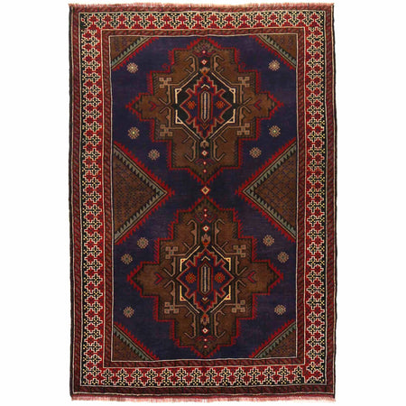 Tribal Baloch Rug 4' 4" x 6' 4" ft / 132 x 194 cm - No. R19940