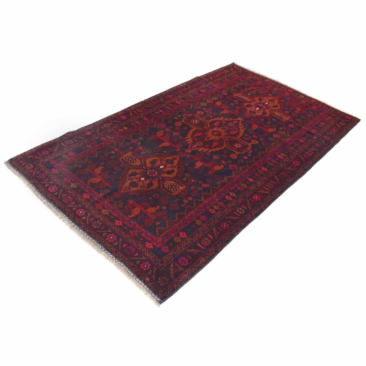 Handmade Baluchi Rug 4' 1" x 7' 3" ft / 124 x 220 cm - No. R19960