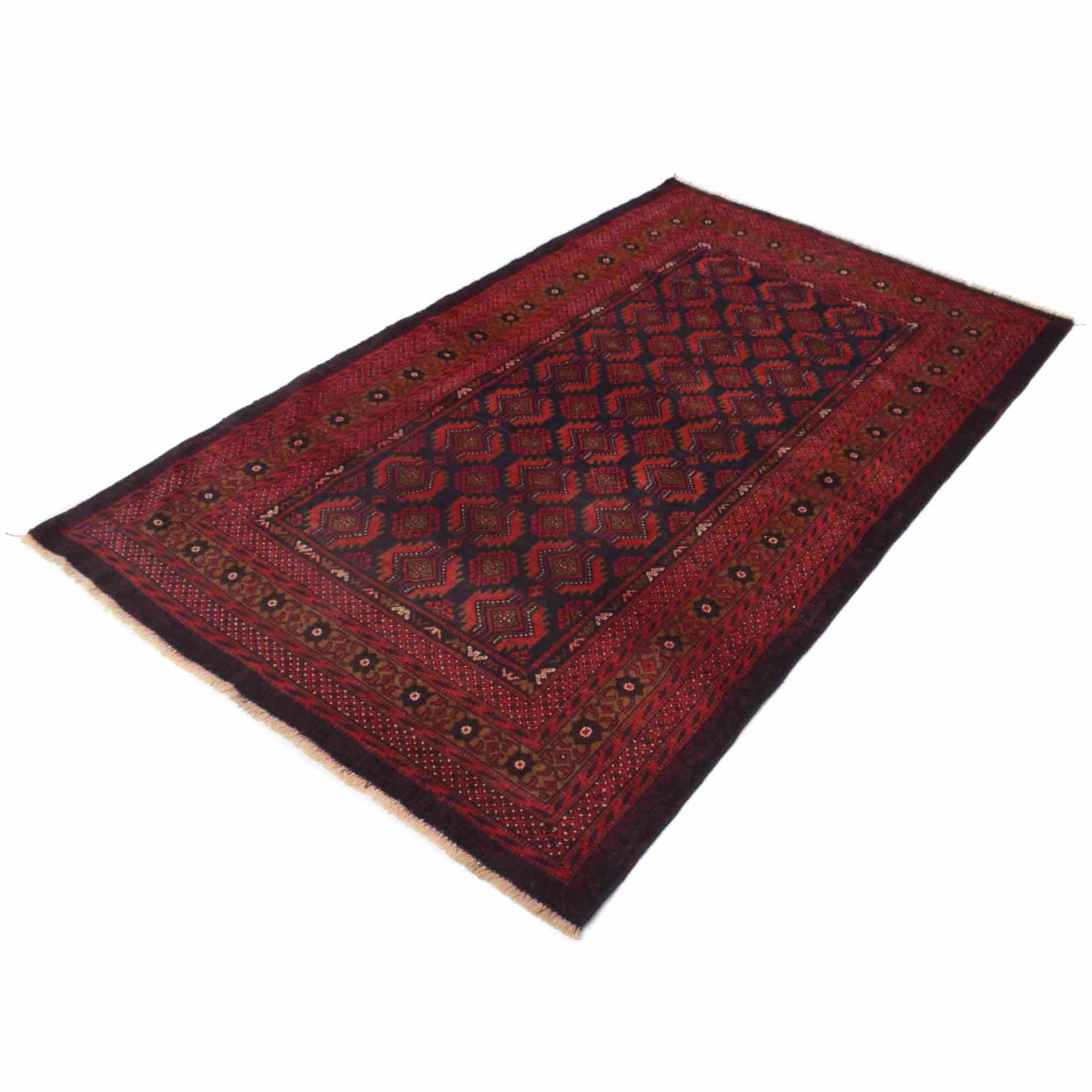 Tribal Baloch Rug 4' 1" x 6' 10" ft / 125 x 208 cm - No. R19961