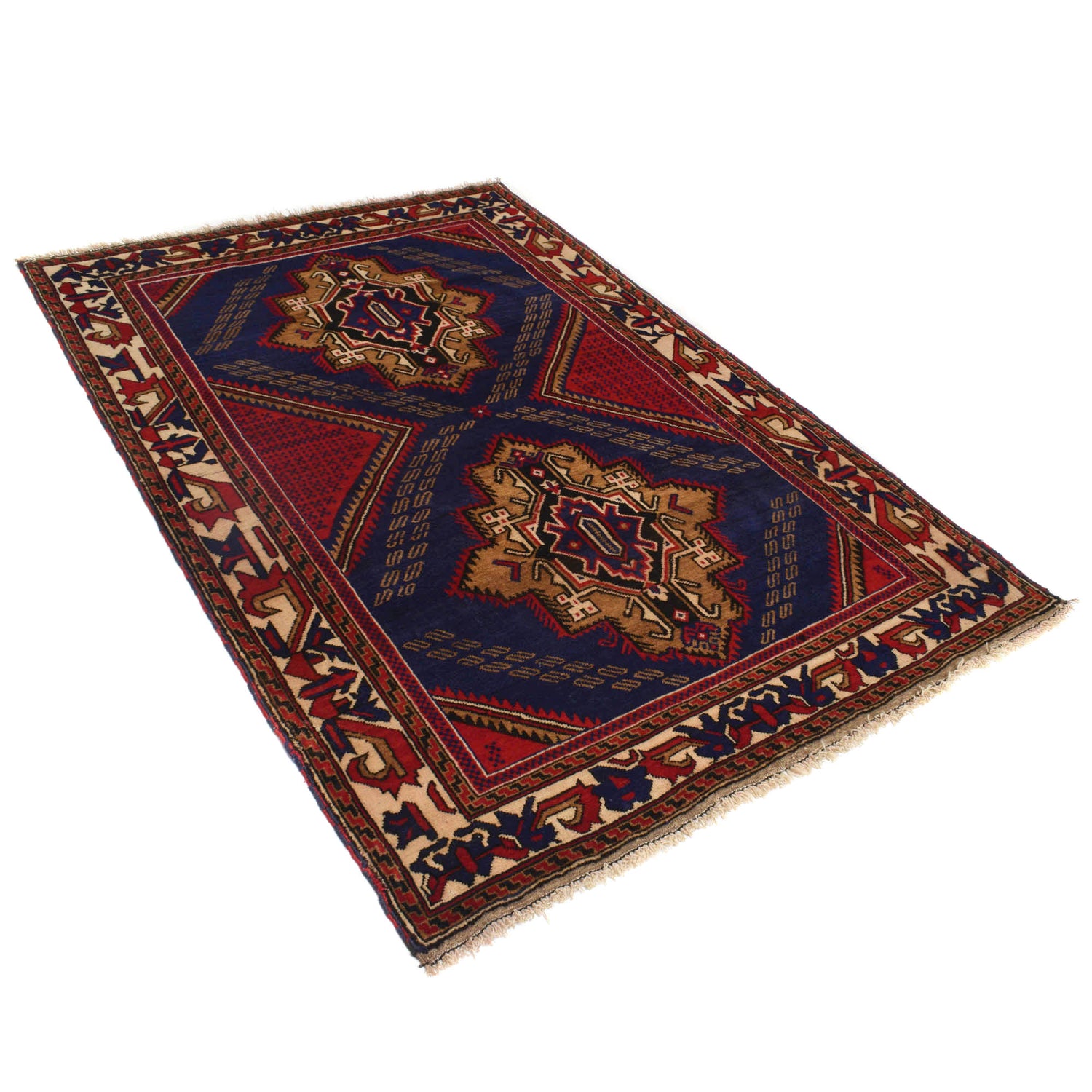 Handmade Baluchi Rug 4' 6" x 6' 6" ft / 136 x 198 cm - No. R19975