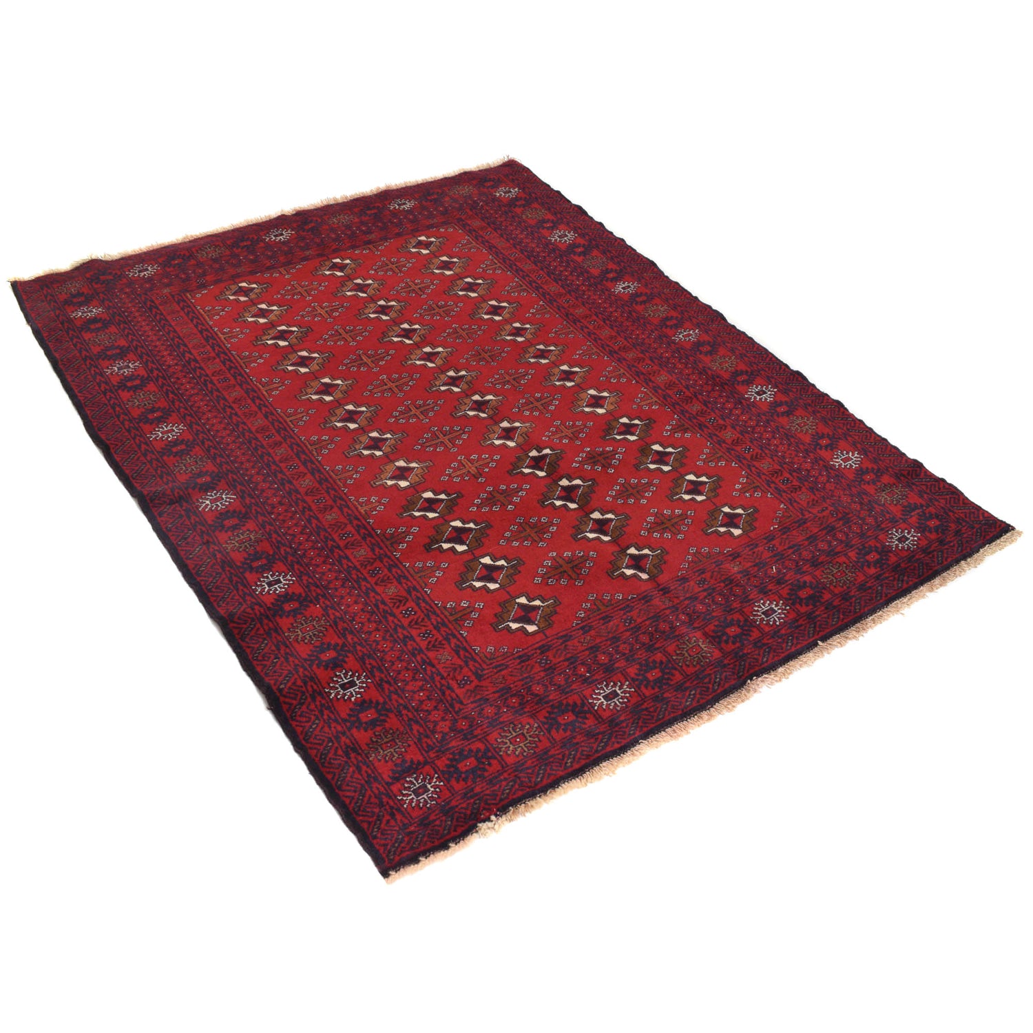 Tribal Baloch Rug 4' 2" x 5' 5" ft / 128 x 164 cm - No. R19978