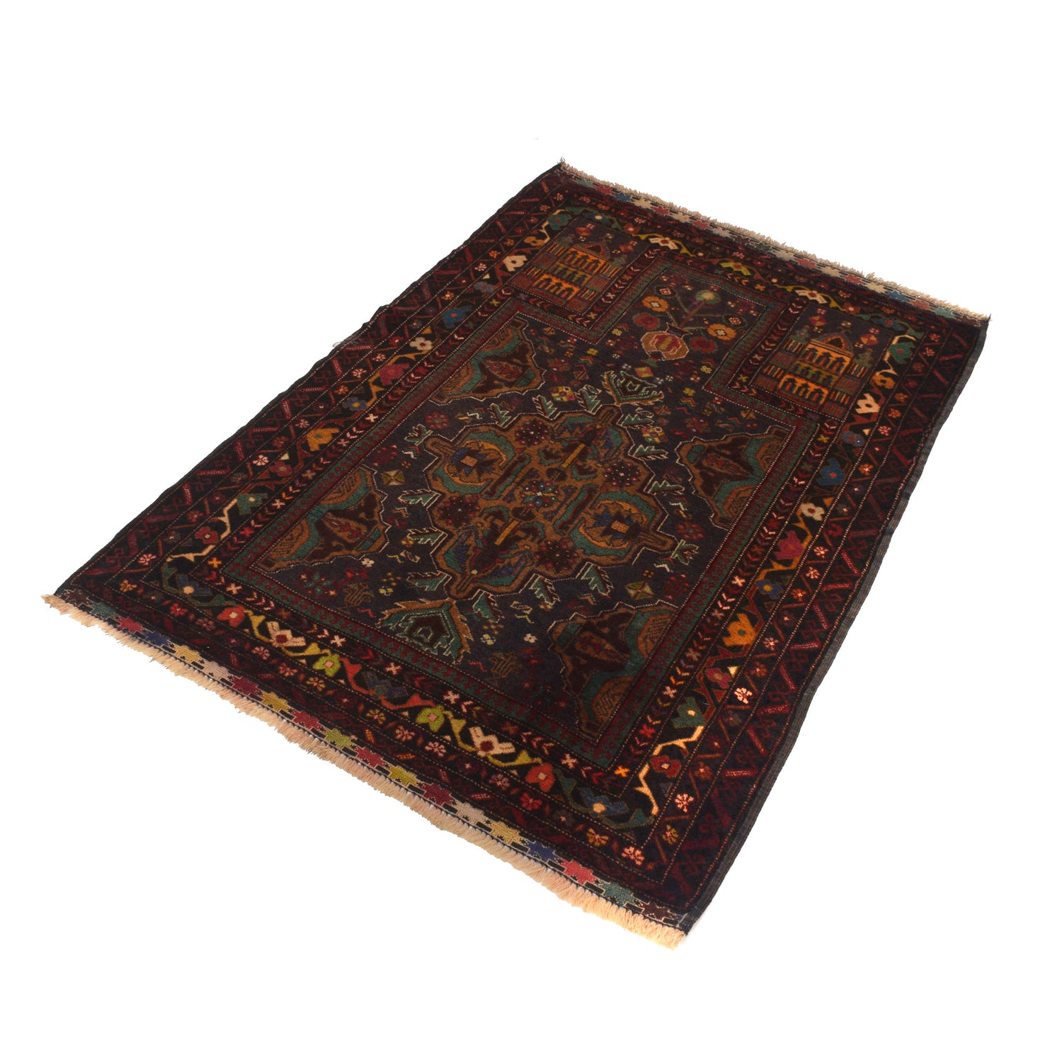 Hand Knotted Prayer Rug 3' 1" x 4' 4" ft / 93 x 131 cm - R20788