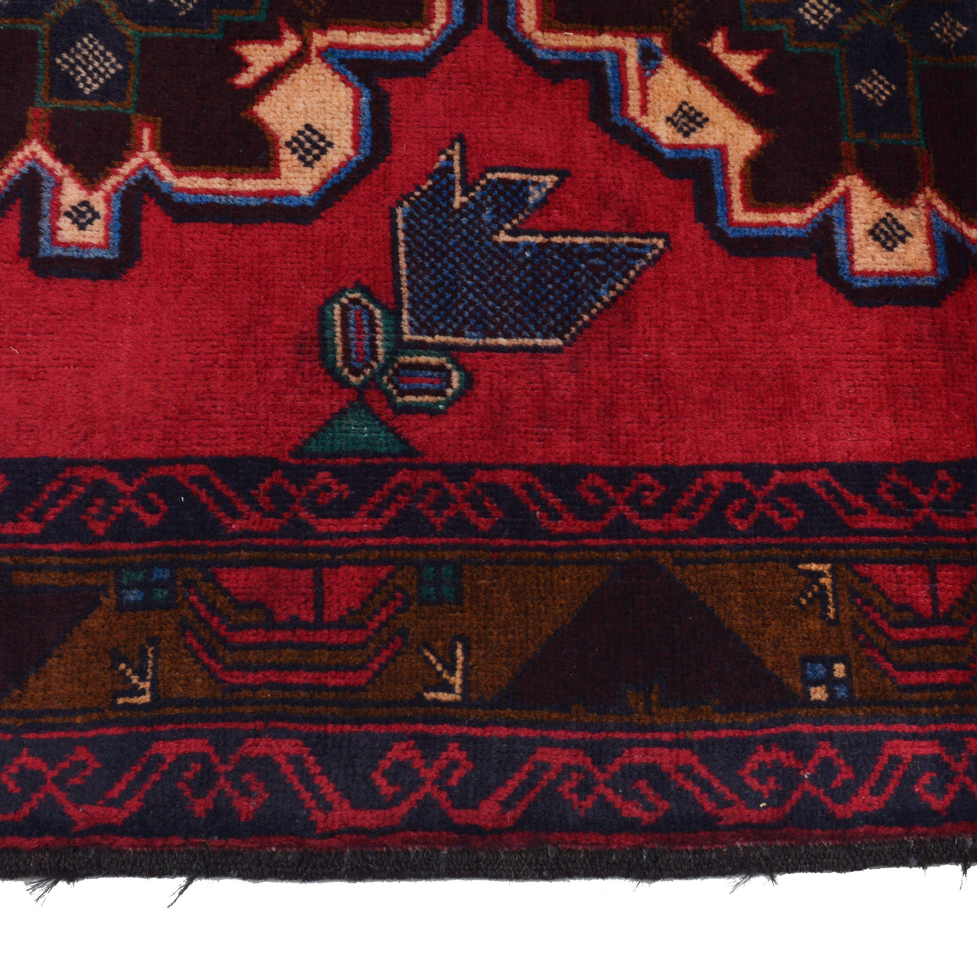 Red Baluchi Rug 2' 8" x 4' 9" ft / 80 x 145 cm - No. R21043
