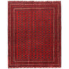 Deep Red Color Khoja Roshnai Area Rug 5' 0" x 6' 6" ft / 153 x 198 cm - No. R21453