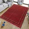 Deep Red Color Khoja Roshnai Area Rug 5' 0" x 6' 6" ft / 153 x 198 cm - No. R21453