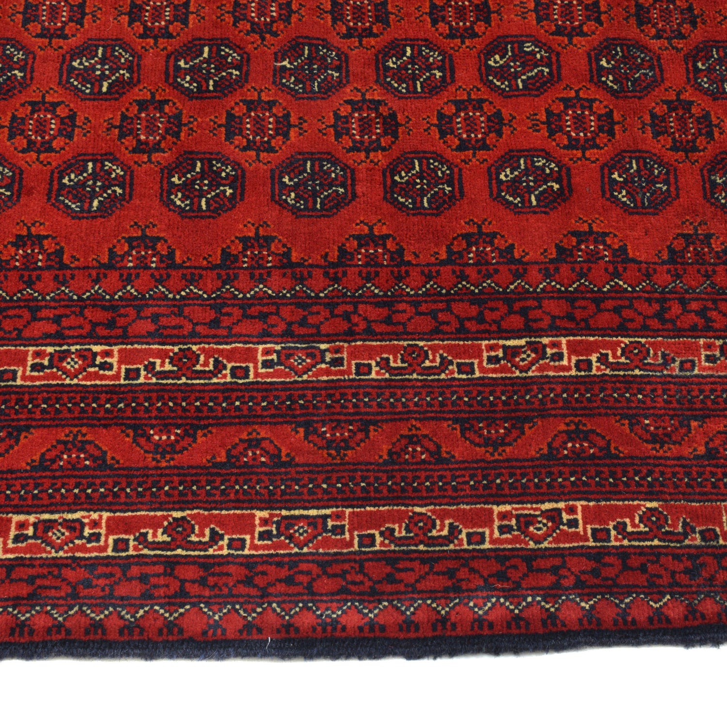 Deep Red Color Khoja Roshnai Area Rug 5' 0" x 6' 6" ft / 153 x 198 cm - No. R21453