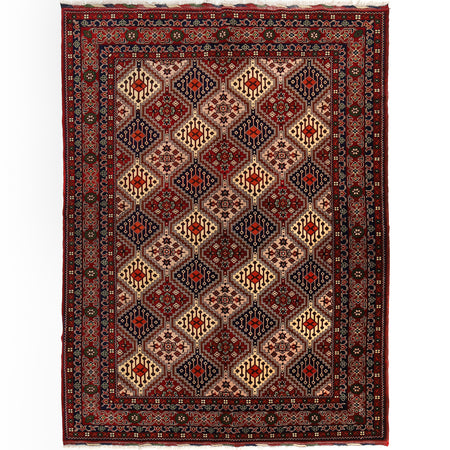 Handmade Oriental Area Rug 6' 8" x 9' 4" ft / 202 x 284 cm - No. R21459