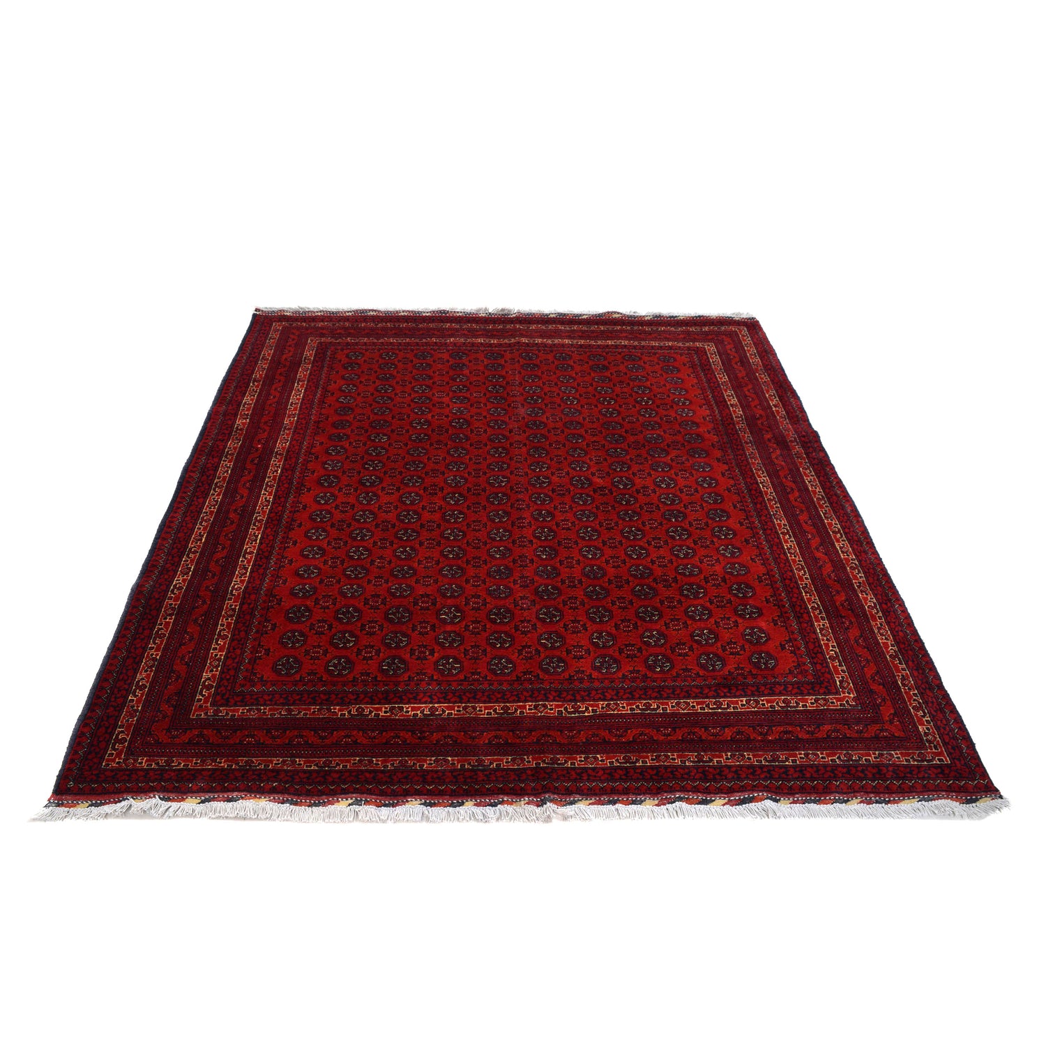 Rich Burgundy Color Khoja Roshnai Area Rug 5' 0" x 6' 6" ft / 153 x 198 cm - No. R21493