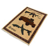 Afghan War Rug – Military Design 2' 10" x 3' 11" ft / 86 x 120 cm - No. R21584