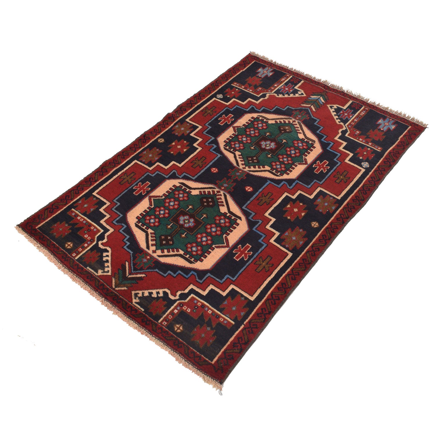 Hand Knotted Baluchi Rug 2' 11" x 4' 6" ft / 88 x 136 cm - No. R21603