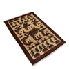 Handmade Afghan War Area Rug 2' 7" x 4' 0" ft / 80 x 123 cm - No. R21691