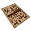 Hand-Knotted Afghan War Carpet 2' 7" x 3' 9" ft / 80 x 115 cm - No. R21693