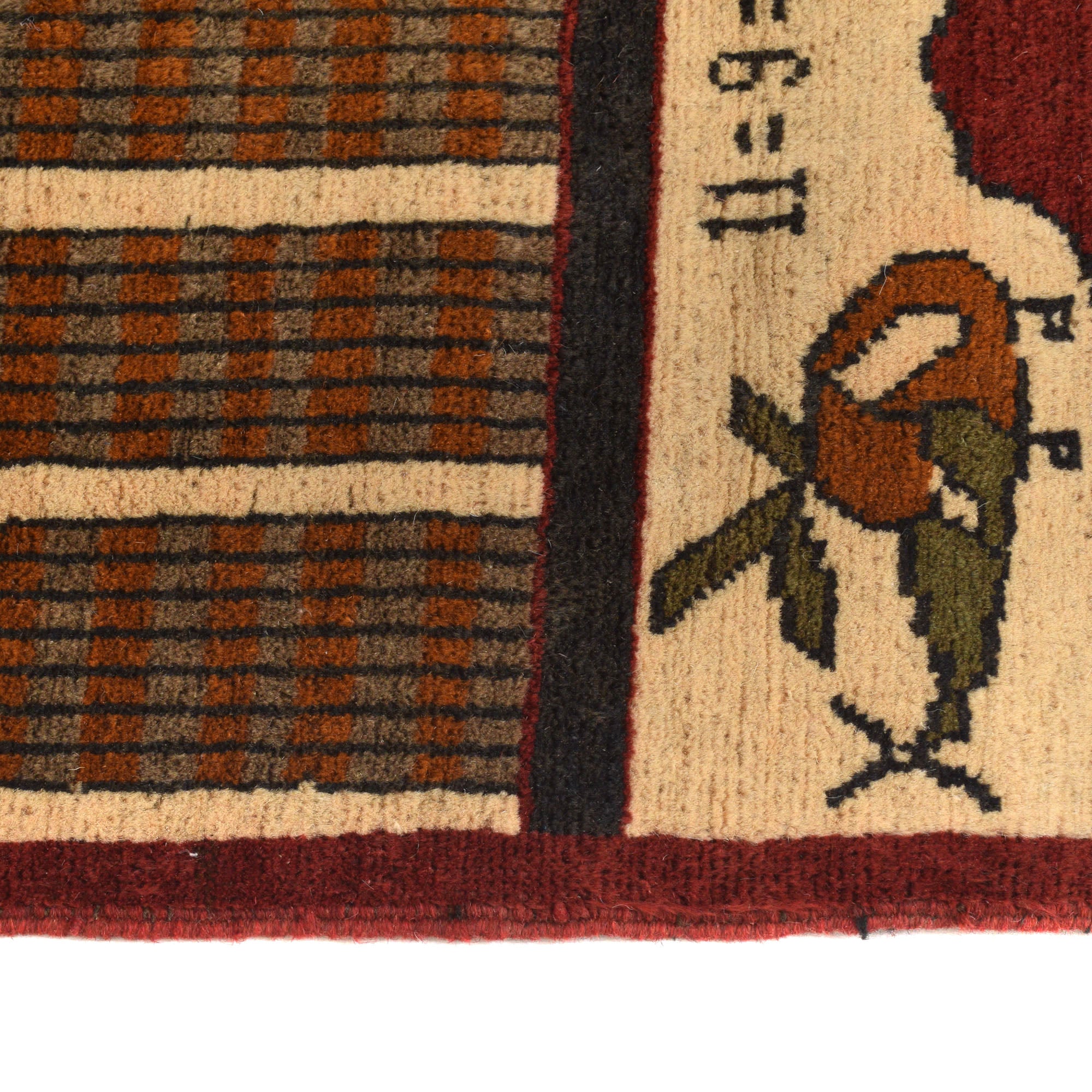Beige Color War Rug 2' 8" x 4' 0" ft / 81 x 122 cm - No. R21699