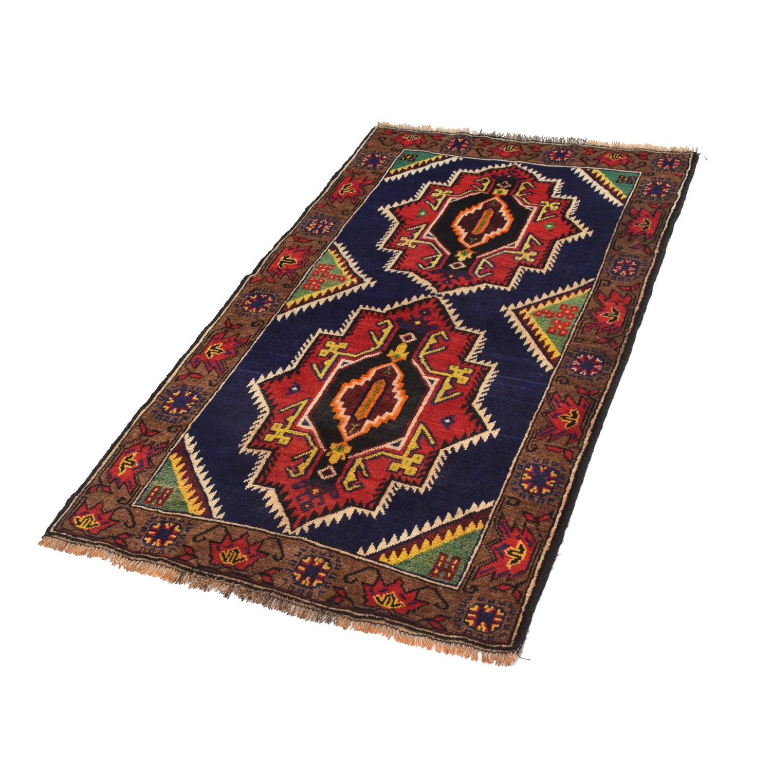 Hand Knotted Baluchi Rug 2' 10" x 4' 9" ft / 87 x 145 cm - No. R21985