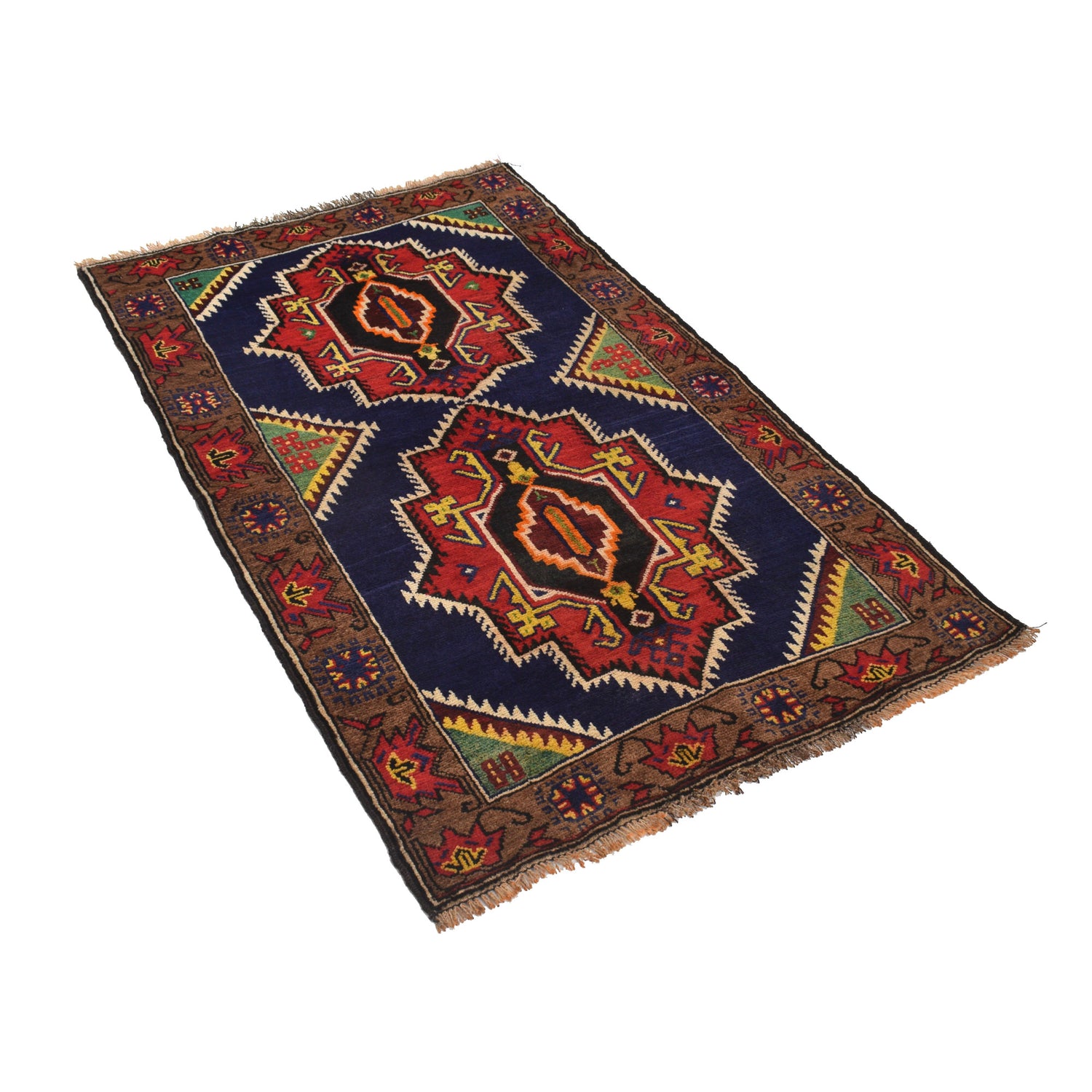 Hand Knotted Baluchi Rug 2' 10" x 4' 9" ft / 87 x 145 cm - No. R21985