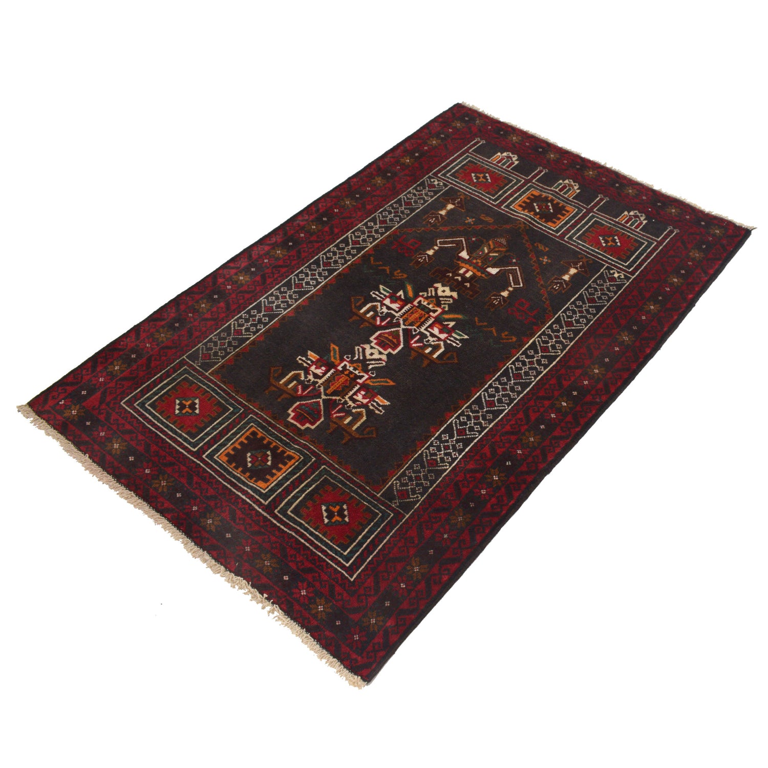 Muslim Prayer Rug 3' 0" x 4' 6" ft / 91 x 138 cm - R21991