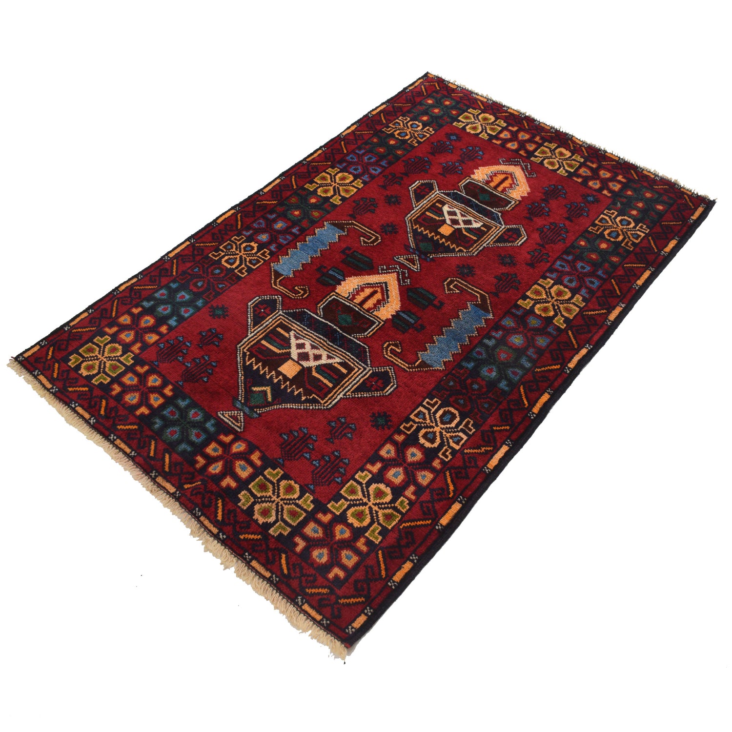 Tribal Baloch Rug 3' 0" x 4' 8" ft / 92 x 141 cm - No. R21997
