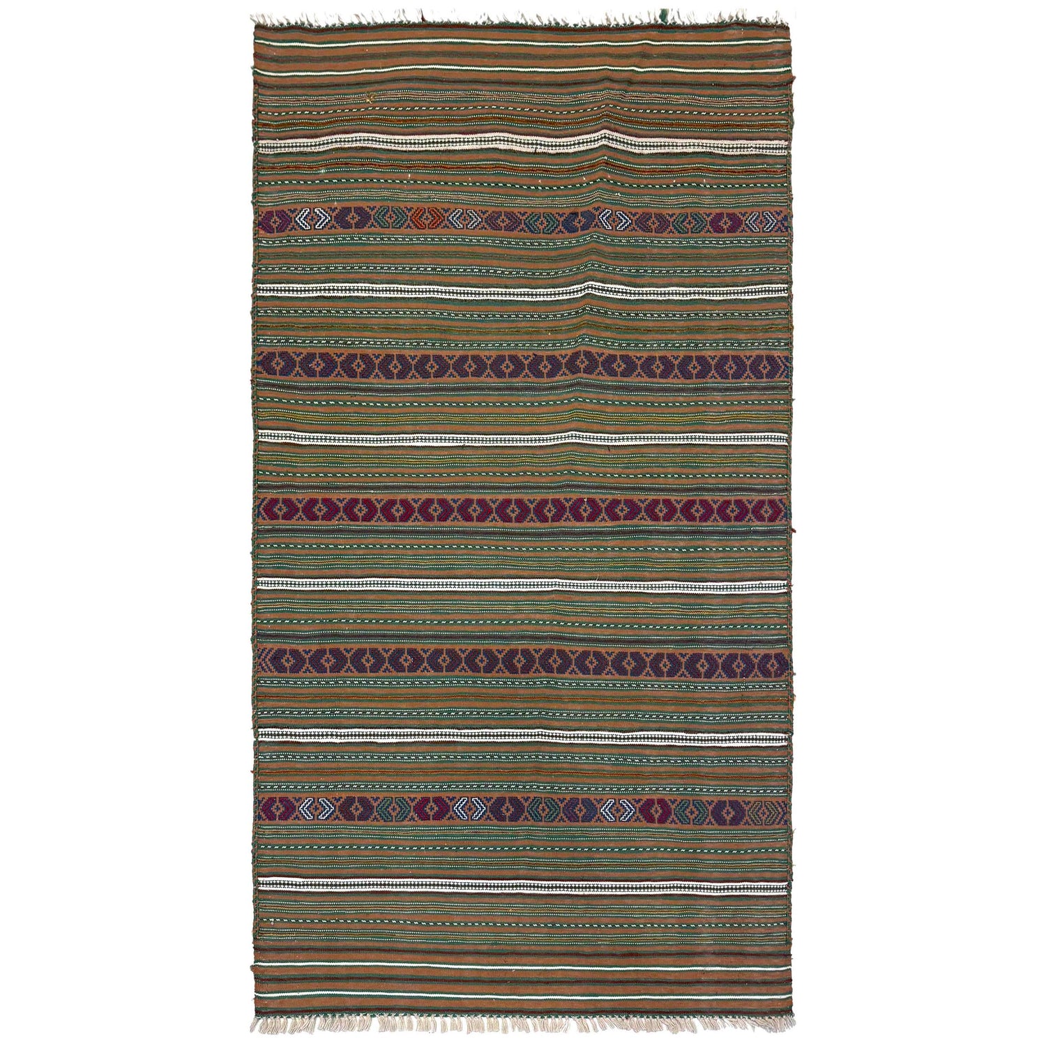 Hand Knotted Laghari Kilim 2' 10" x 4' 6" ft / 87 x 136 cm - No. R22276