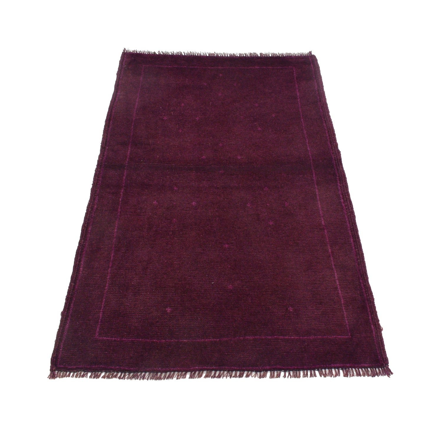 purple Color Overdyed Area Rug 2' 10" x 4' 8" ft / 86 x 142 cm - No. R22758