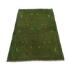 Green Overdyed Area Rug 2' 10" x 4' 3" ft / 86 x 129 cm - No. R22768