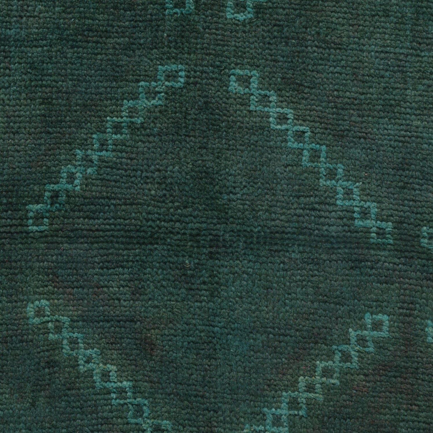Sea Green Overdyed Area Rug 2' 8" x 4' 3" ft / 81 x 130 cm - No. R22789
